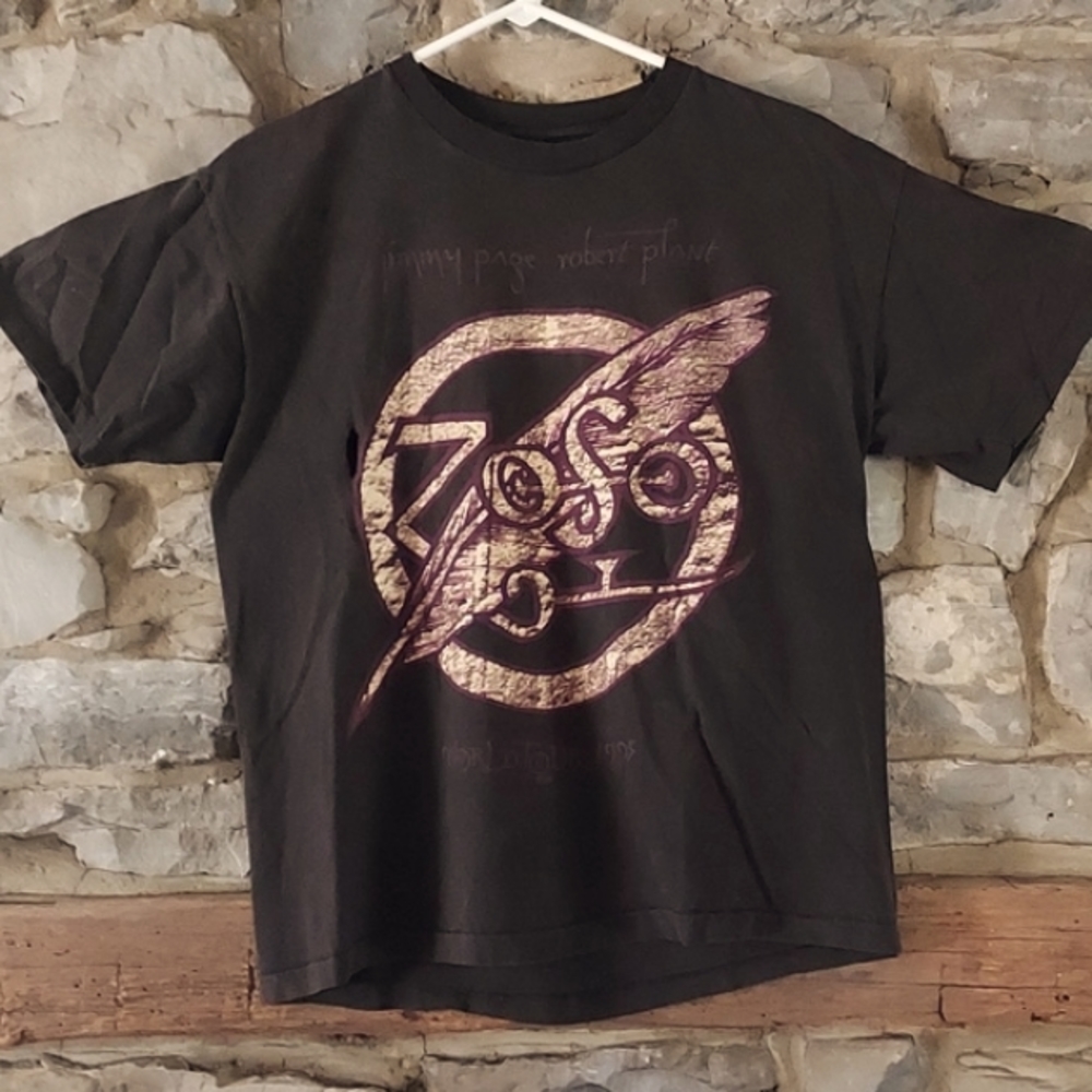 Vintage 1995 Jimmy Page  Robert Plant Concert Tee